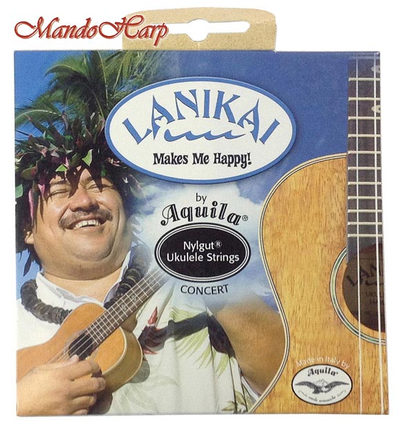MandoHarp - Ukulele Strings - Lanikai Concert - White Nylgut - by Aquila