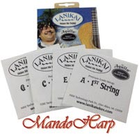 MandoHarp - Ukulele Strings - Lanikai Concert - White Nylgut - by Aquila