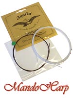 MandoHarp - Ukulele Strings - Aquila 13U Tenor, Regular High G, Wound C, 3 x Nylgut ®