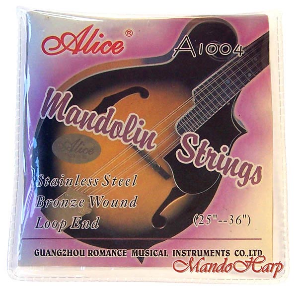 MandoHarp - Alice A1004 Medium-Weight Bronze-Wound Ball-End Mandolin Strings 0.010-0.034