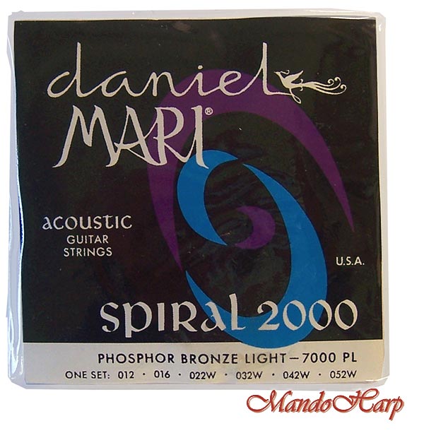 MandoHarp - Daniel Mari Acoustic Guitar Strings. Phosphor Bronze-Wound. Ball-End. Light. 0.012