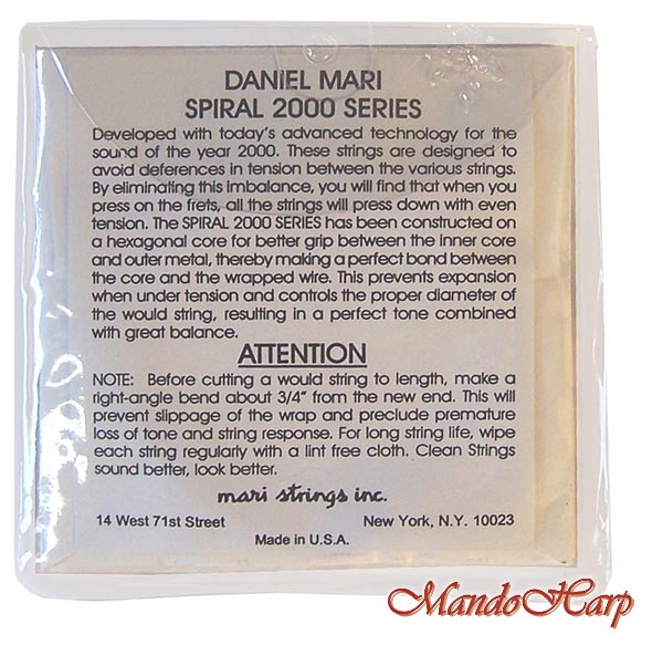 MandoHarp - Daniel Mari Acoustic Guitar Strings. Phosphor Bronze-Wound. Ball-End. Light. 0.012