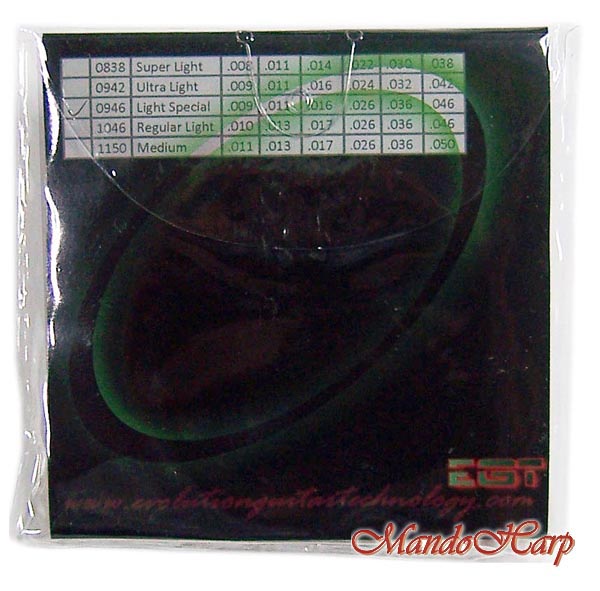MandoHarp - Evolution Electric Guitar Strings. Nickel Wound. Light Special. 0.009