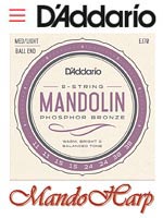MandoHarp - Mandolin Strings - D'Addario EJ70 Phosphor Bronze Medium Light Ball End 0.011-0.038