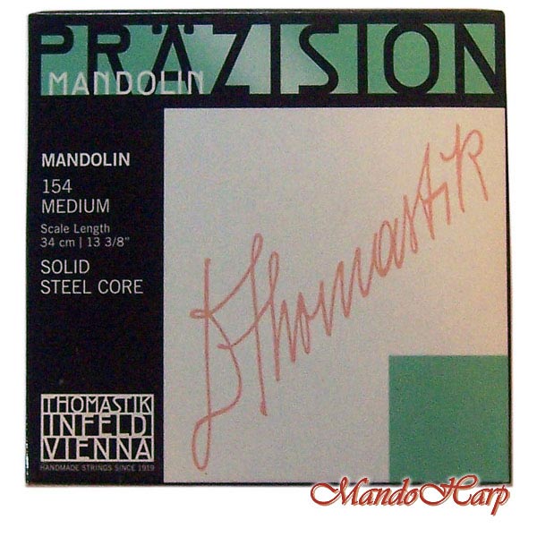 MandoHarp - Mandolin Strings - Thomastik-Infeld 154 Pr�zision Mandolin Medium Flat-Wound 0.010-0.033