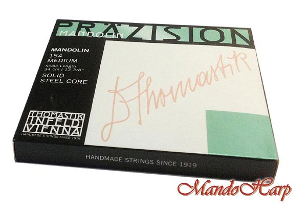 MandoHarp - Mandolin Strings - Thomastik-Infeld 154 Pr�zision Mandolin Medium Flat-Wound 0.010-0.033