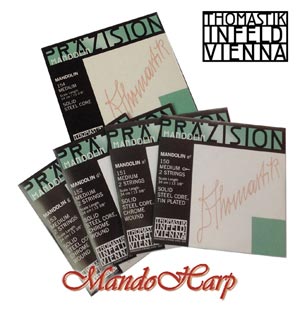 MandoHarp - Thomastik-Infeld 154 Präzision Mandolin - Medium Flat-Wound 010-033