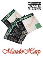 MandoHarp - Mandola Strings - Thomastik-Infeld 174 Präzision Mandola Medium Flat-Wound For 17in/45cm Octave Mandola/Mandolin G d a e1 tuning