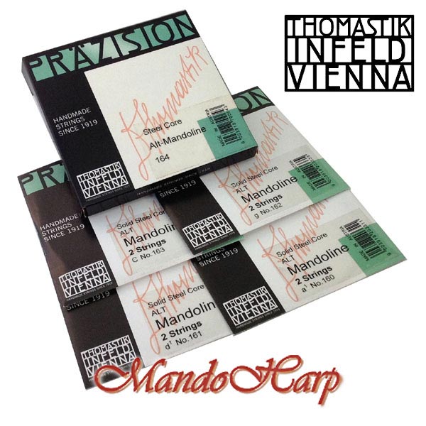 MandoHarp - Mandola Strings - Thomastik-Infeld 164 Pr�zision Alto Mandolin/Mandola Medium Flat-Wound C g d1 a1 tuning