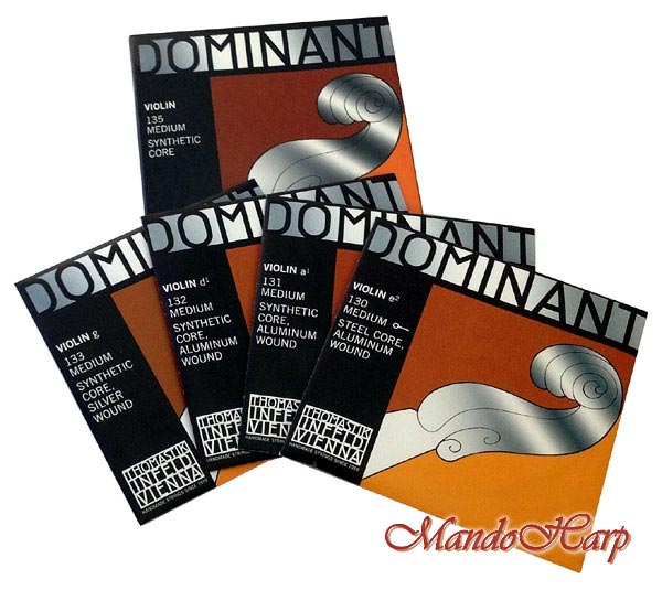 MandoHarp - Violin Strings - Thomastik-Infeld 135 Dominant Medium Aluminium and Silver Wound