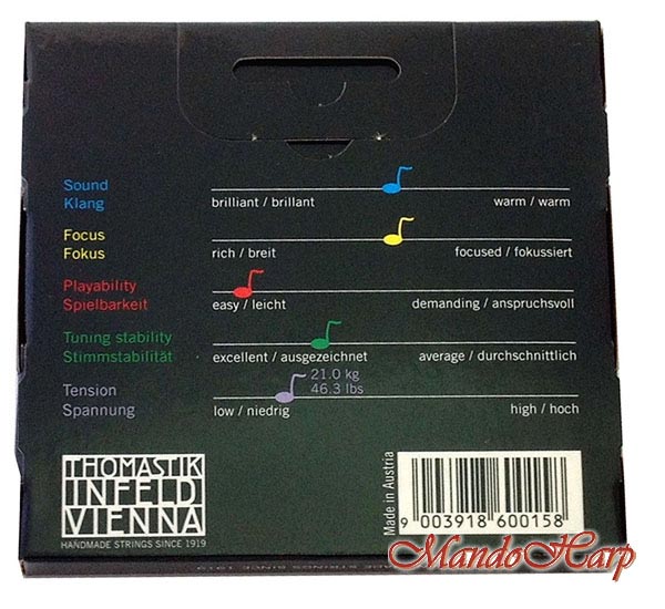 MandoHarp - Viola Strings - Thomastik-Infeld 4121,0 Dominant Medium Aluminium and Chrome Wound