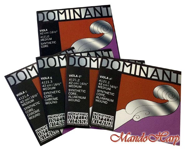 MandoHarp - Viola Strings - Thomastik-Infeld 4121,0 Dominant Medium Aluminium and Chrome Wound