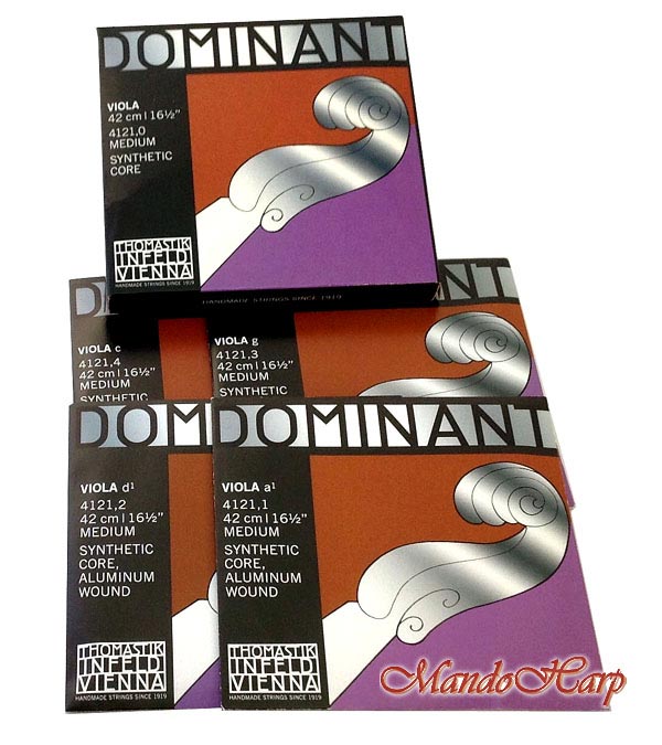 MandoHarp - Viola Strings - Thomastik-Infeld 4121,0 Dominant Medium Aluminium and Chrome Wound