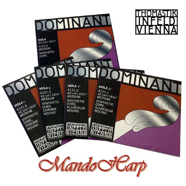 MandoHarp - Viola Strings - Thomastik-Infeld 4121,0 Dominant Medium Aluminium and Chrome Wound