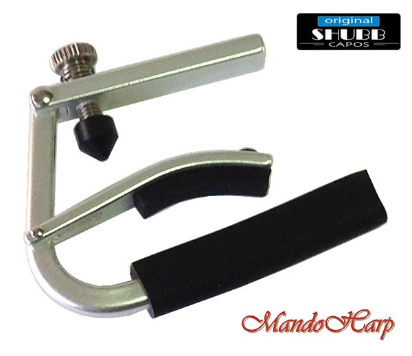 MandoHarp - Shubb Lite Capo - L1 for Steel String Guitar - Silver