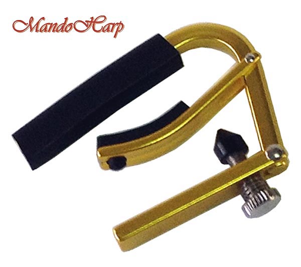 MandoHarp - Shubb Lite Capo - L1 for Steel String Guitar - Gold