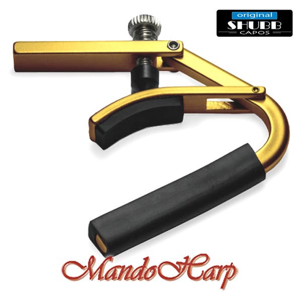 MandoHarp - Shubb Lite Capo - L1 for Steel String Guitar - Gold