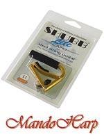 MandoHarp - Shubb Lite Capo - L1 for Steel String Guitar - Gold