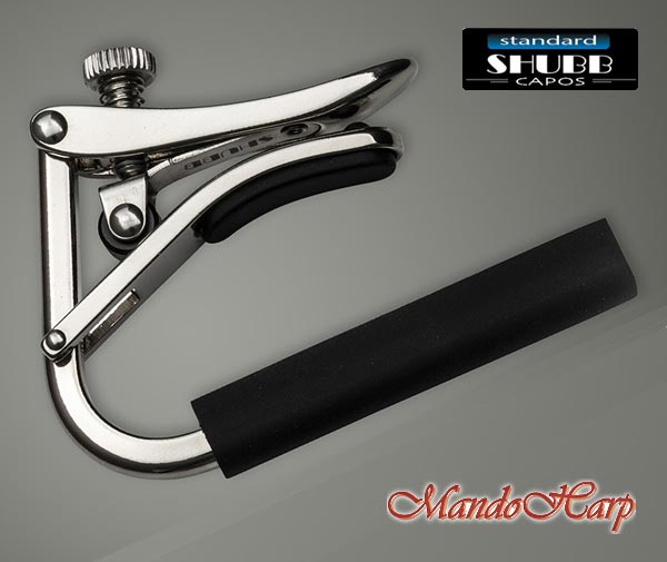 MandoHarp - Shubb Standard Capo - C2 for Nylon String Guitar - Polished Nickel