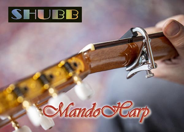 MandoHarp - Shubb Standard Capo - C2 for Nylon String Guitar - Polished Nickel