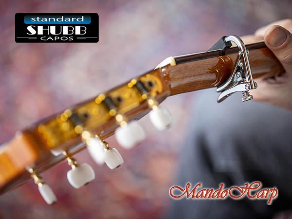MandoHarp - Shubb Standard Capo - C2 for Nylon String Guitar - Polished Nickel