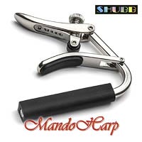 MandoHarp - Shubb Standard Capo - C2 for Nylon String Guitar - Polished Nickel