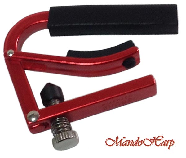 MandoHarp - Shubb Lite Capo - L1 for Steel String Guitar - Red
