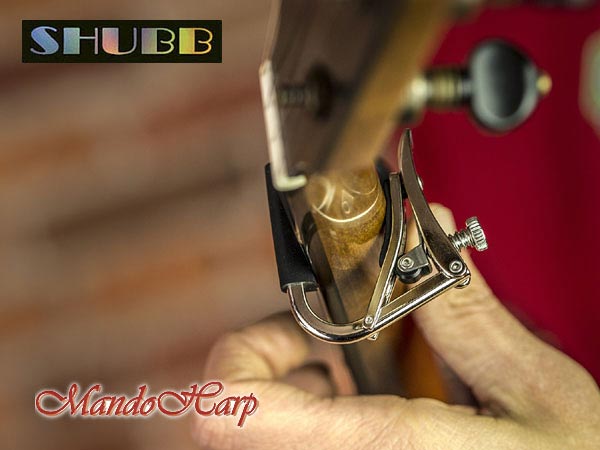 MandoHarp - Shubb Standard Capo - C5 for Banjo, Mandolin, Bouzouki - Polished Nickel