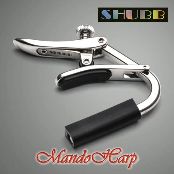 MandoHarp - Shubb Standard Capo - C5 for Banjo, Mandolin, Bouzouki - Polished Nickel