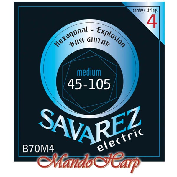 MandoHarp - Savarez B70M4 Electric Hexagonal Explosion Bass Strings