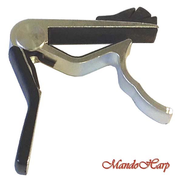MandoHarp - Alice A007D Heavy Duty Spring-Loaded Lever-Action Guitar Capo with Pickholder