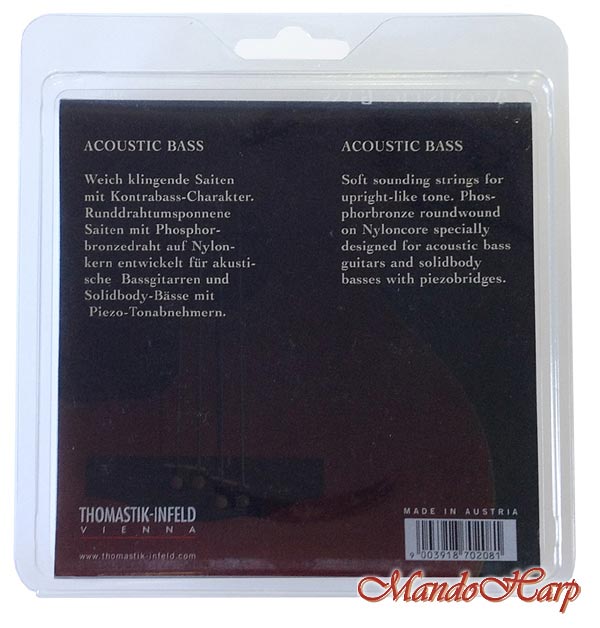MandoHarp - Acoustic Bass Strings - Thomastik-Infeld AB344 Medium Phosphor Bronze Round Wound 0.041-0.086
