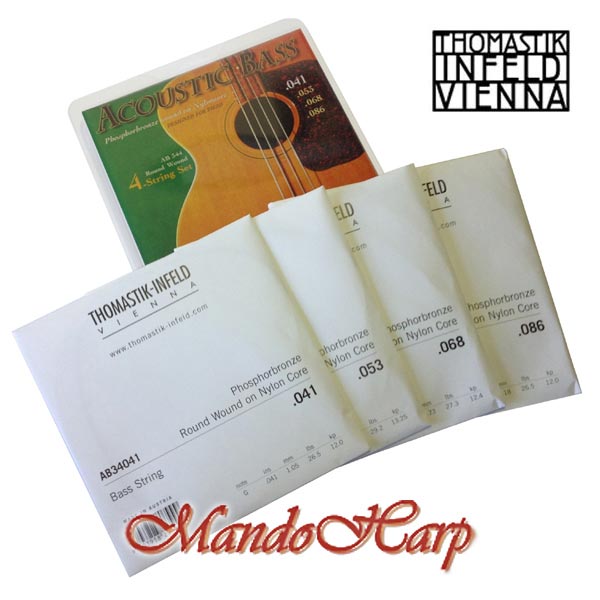 MandoHarp - Acoustic Bass Strings - Thomastik-Infeld AB344 Medium Phosphor Bronze Round Wound 0.041-0.086