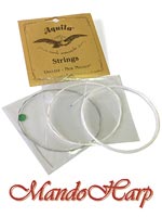 MandoHarp - Ukulele Strings - Aquila 21U Baritone, DGBE, Low D, Wound D and G, 2 x New NylgutŪ