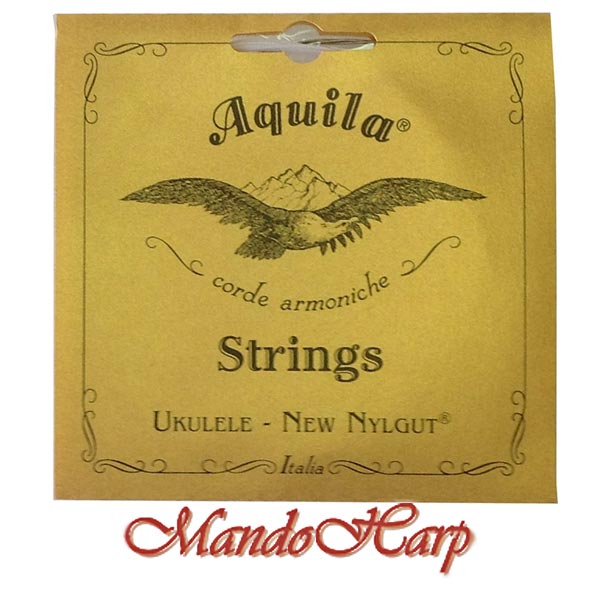 MandoHarp - Ukulele Strings - Aquila 28U Banjo Ukulele, GCEA, High G, New Nylgut�, Red Series� C