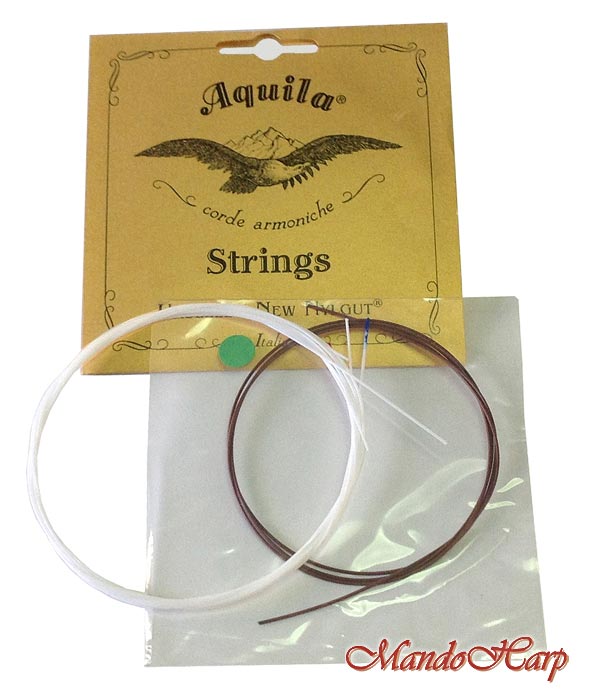 MandoHarp - Ukulele Strings - Aquila 28U Banjo Ukulele, GCEA, High G, New Nylgut�, Red Series� C