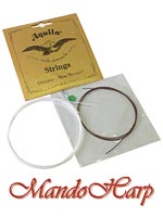 MandoHarp - Ukulele Strings - Aquila 28U Banjo Ukulele, GCEA, High G, New Nylgut�, Red Series� C