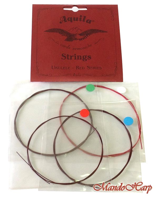 MandoHarp - Ukulele Strings - Aquila 21U Baritone, DGBE, Low D, Wound D and G, 2 x New Nylgut&reg;