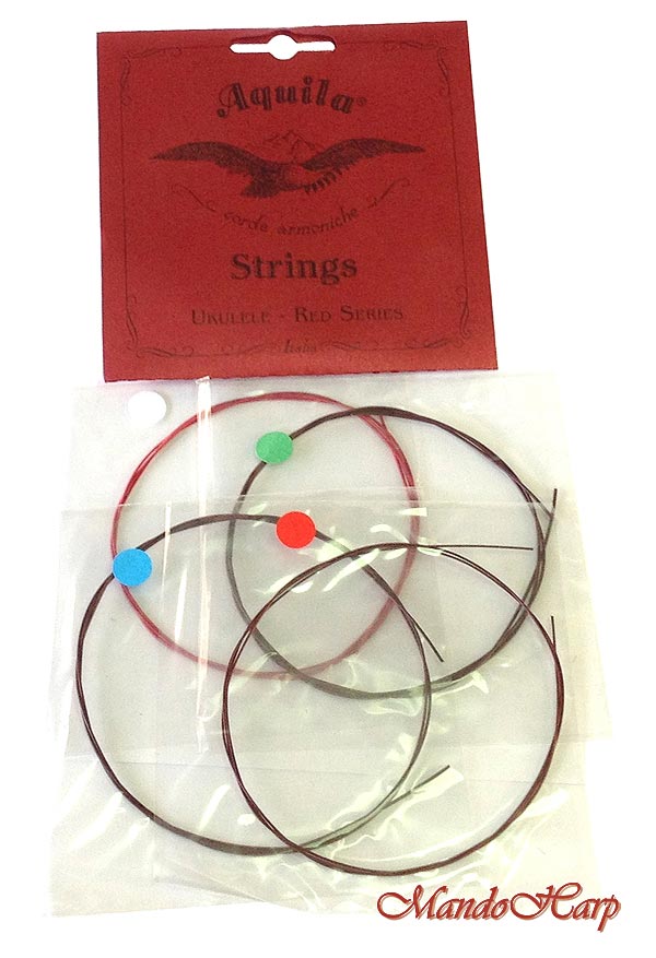 MandoHarp - Ukulele Strings - Aquila 21U Baritone, DGBE, Low D, Wound D and G, 2 x New Nylgut&reg;