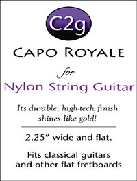 MandoHarp - Shubb Capo Royale - C2g for Nylon String Guitar - Gold PVD Finish