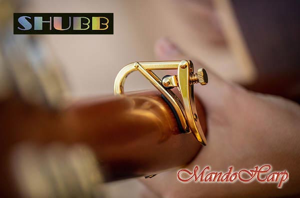 MandoHarp - Shubb Capo Royale - C3g for 12-String Guitar - Gold PVD Finish