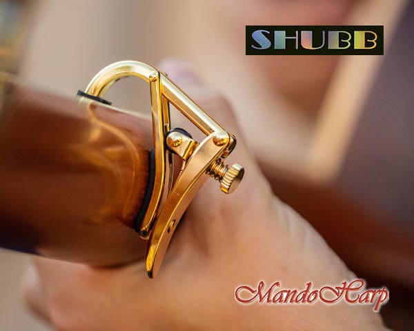 MandoHarp - Shubb Capo Royale - C3g for 12-String Guitar - Gold PVD Finish