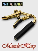 MandoHarp - Shubb Capo Royale - C3g for 12-String Guitar - Gold PVD Finish