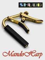 MandoHarp - Shubb Capo Royale - C3g for 12-String Guitar - Gold PVD Finish