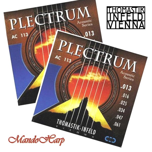 MandoHarp - Thomastik-Infeld AC113 Plectrum Acoustic Guitar Strings - Medium 0.013-0.061