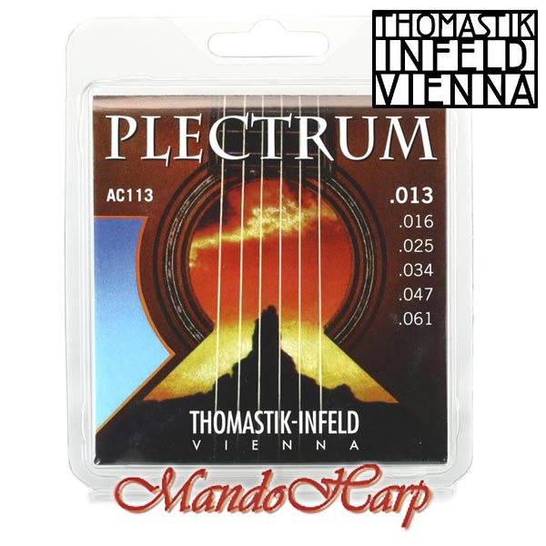 MandoHarp - Thomastik-Infeld AC113 Plectrum Acoustic Guitar Strings - Medium 0.013-0.061