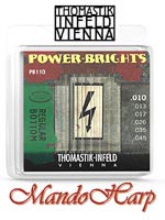 MandoHarp - Thomastik-Infeld PB110 Power-Brights Electric Guitar Strings - Medium Light 0.010-0.045