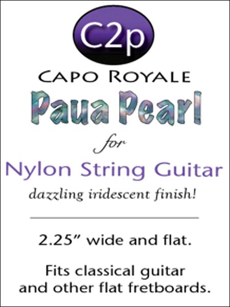MandoHarp - Shubb Capo Royale Paua Pearl - C2p for Nylon String Guitar - High-Tech Iridescent Finish