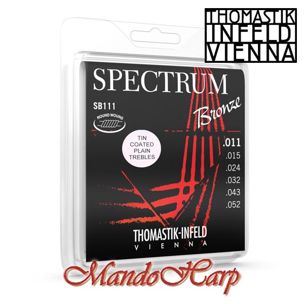 MandoHarp - Thomastik-Infeld SB111 Spectrum Acoustic Guitar Strings - Light 0.011-0.052