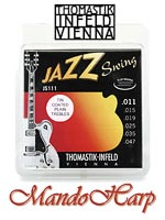 MandoHarp - Thomastik-Infeld JS111 Jazz Swing Electric Guitar Strings - Light 0.011-0.047